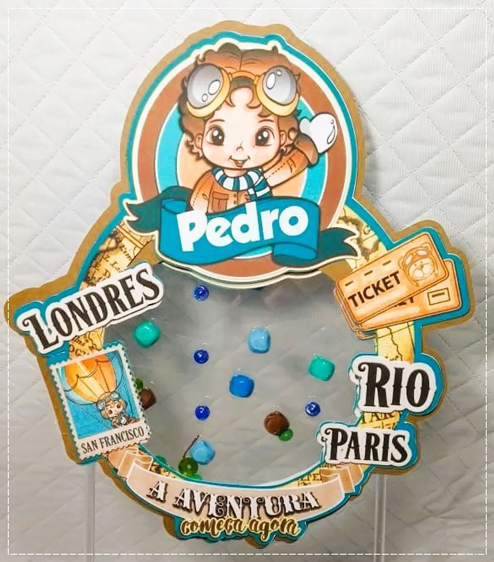 Arquivo de Corte Topo de Bolo Aviador(a) 16 1