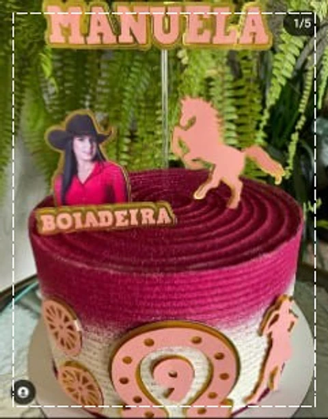 Arquivo de Corte Topo de Bolo Ana Castela Boiadeira 2