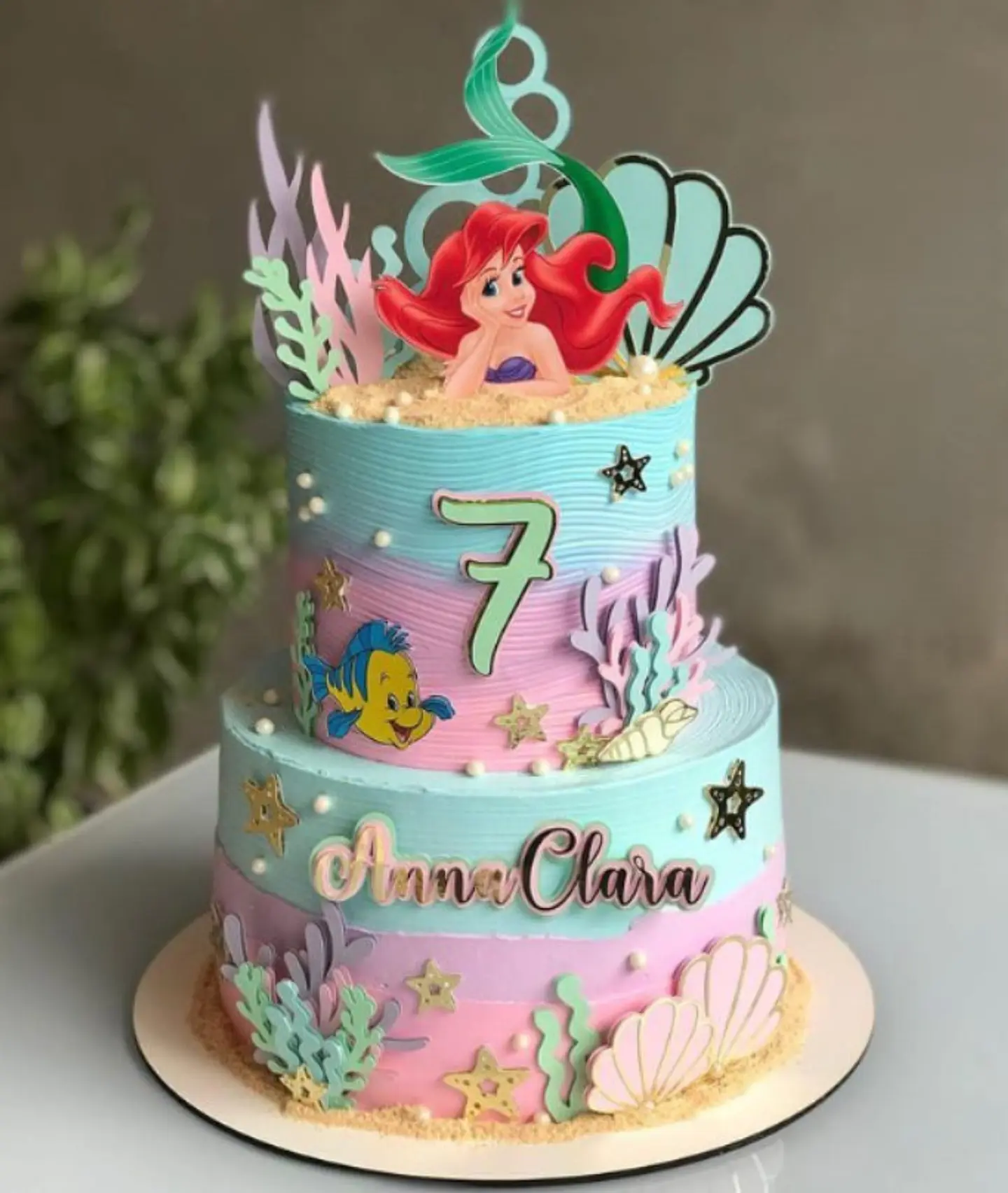 Arquivo de Corte Topo de Bolo Ariel A Pequena Sereia 24 1