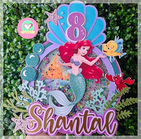 Arquivo de Corte Topo de Bolo Ariel A Pequena Sereia 11