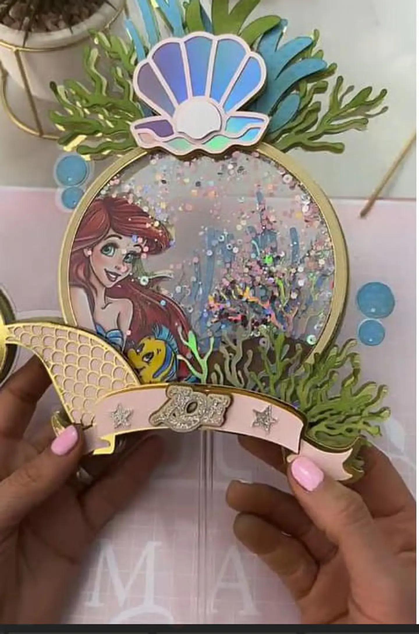 Arquivo de Corte Topo de Bolo Ariel A Pequena Sereia 8 1