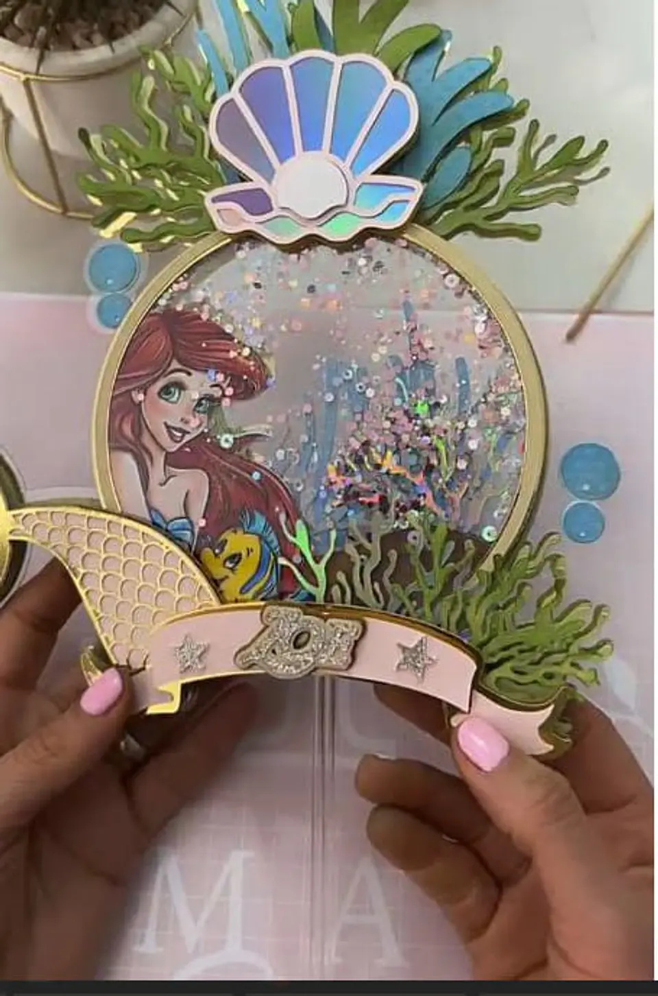 Arquivo de Corte Topo de Bolo Ariel A Pequena Sereia 8 1