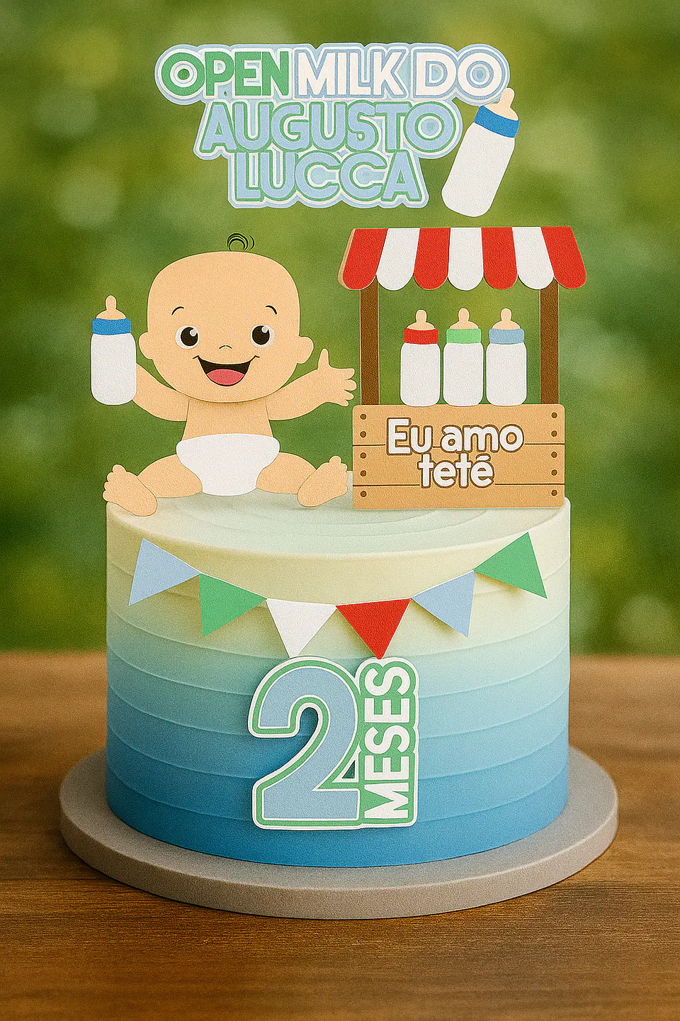Arquivo de Corte Topo de Bolo Amo Tetê Open Milk Menino 24 1