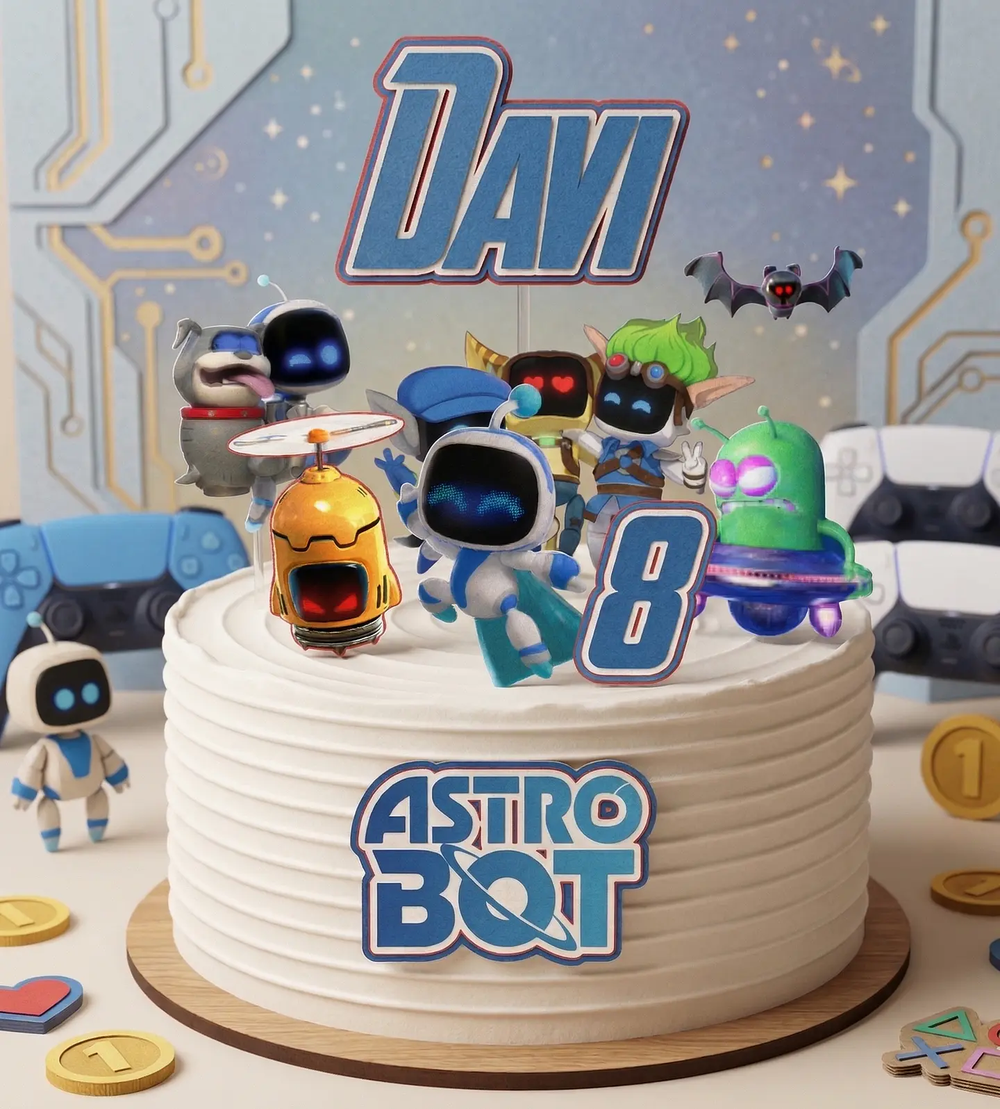 Arquivo de Corte Topo de Bolo Astrobot 2 1