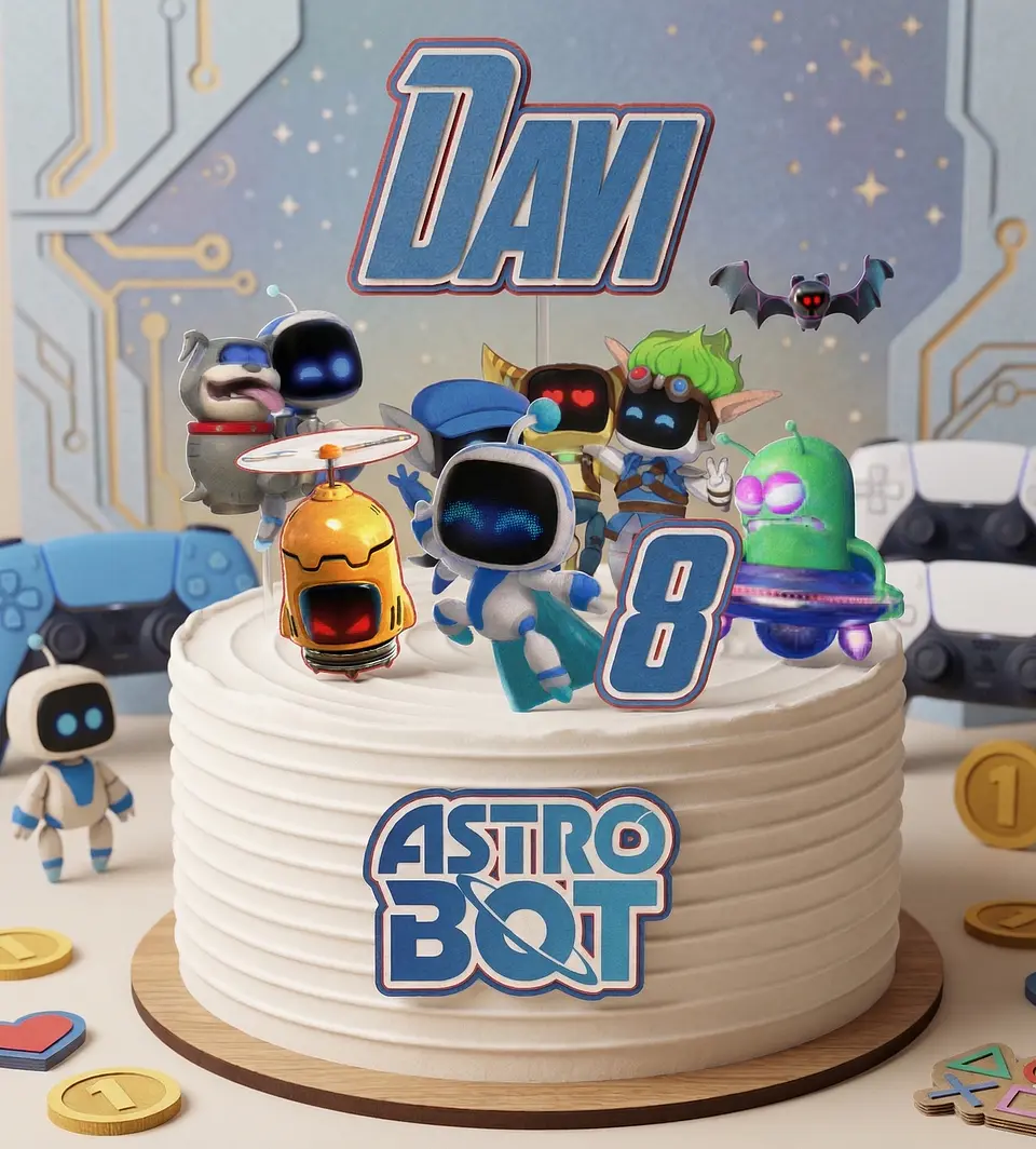 Arquivo de Corte Topo de Bolo Astrobot 2 1