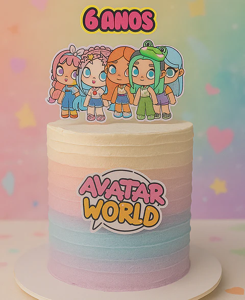 Arquivo de Corte Topo de Bolo Avatar World 2