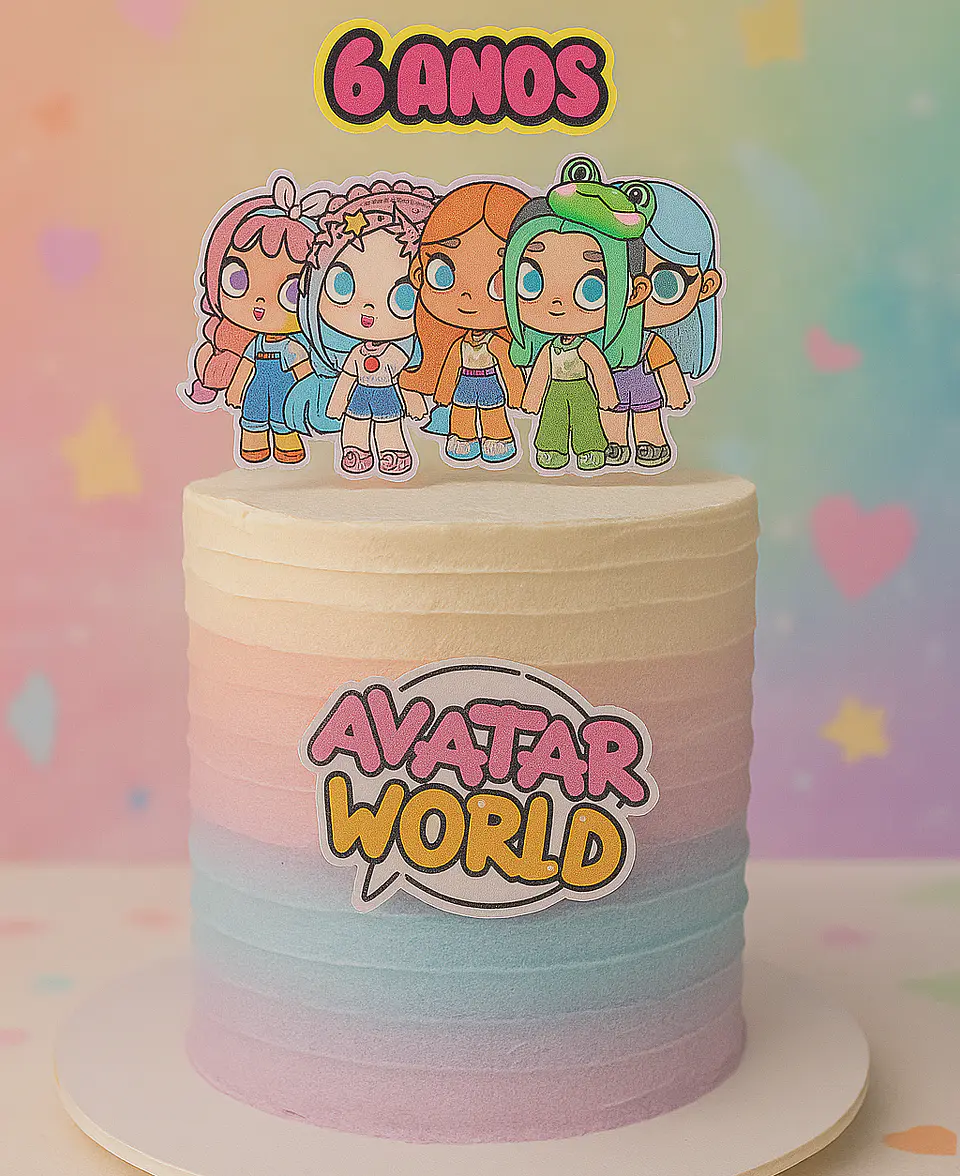 Arquivo de Corte Topo de Bolo Avatar World 2 1