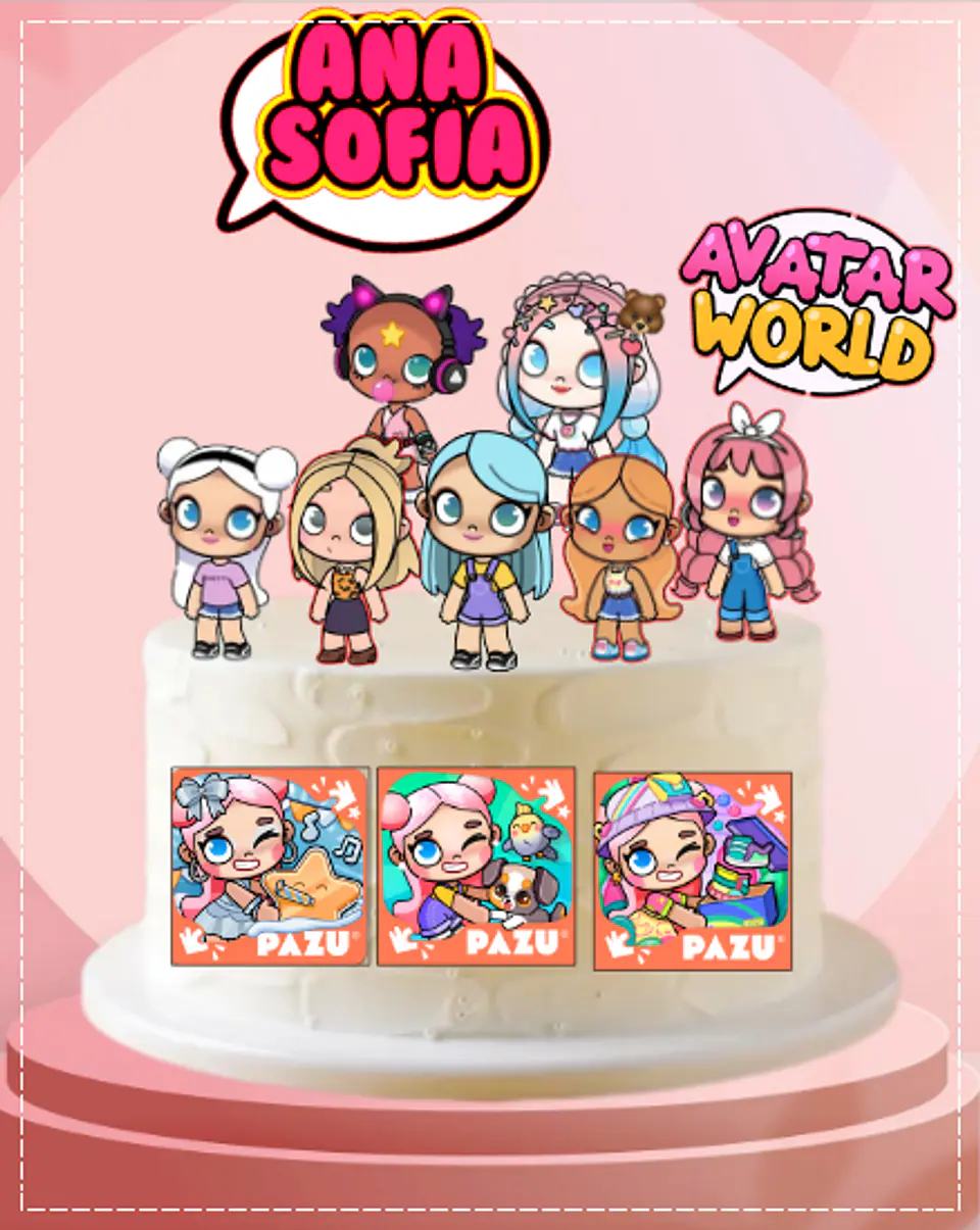 Arquivo de Corte Topo de Bolo Avatar World 1 1