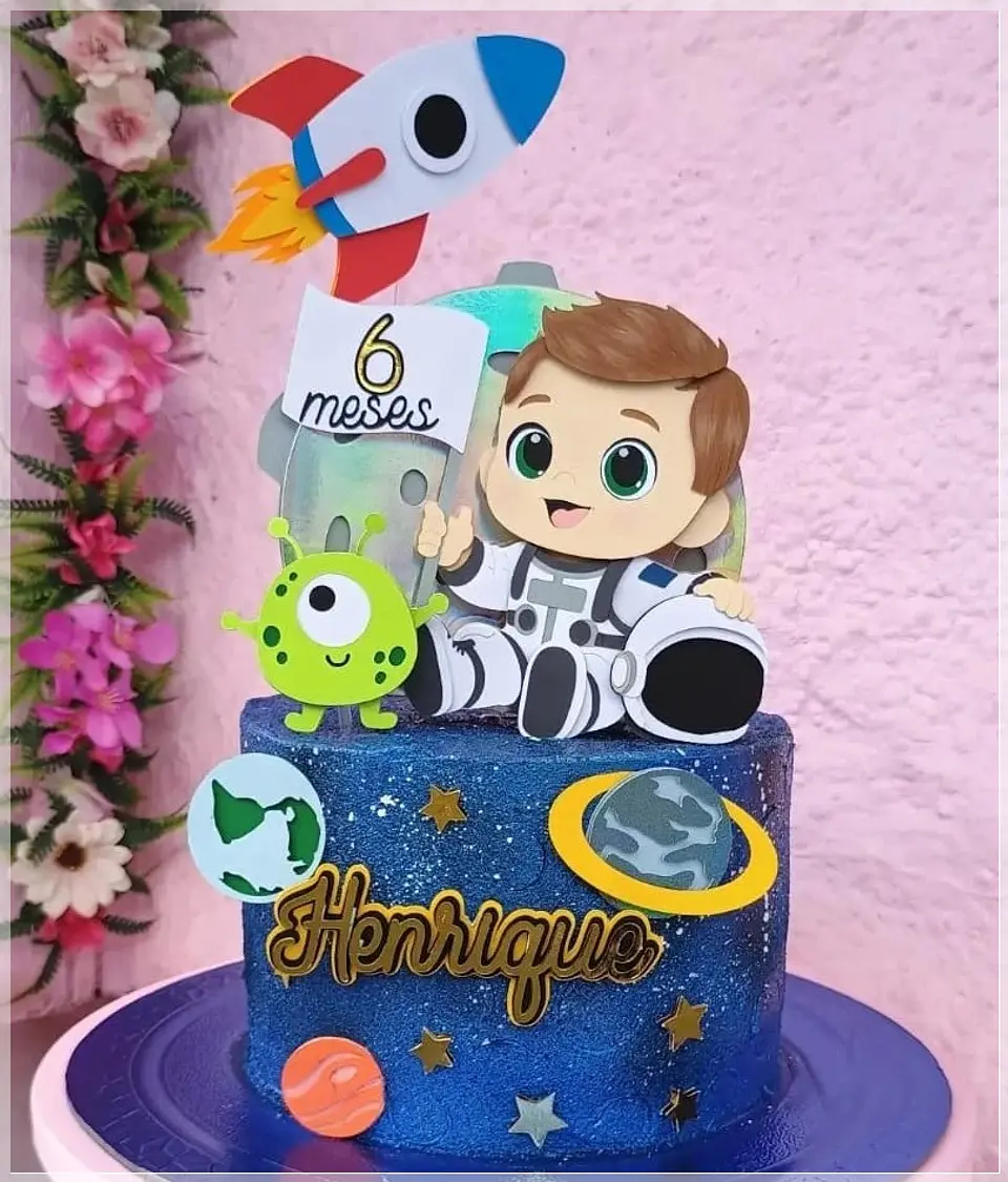 Arquivo de Corte Topo de Bolo Astronauta 49 1