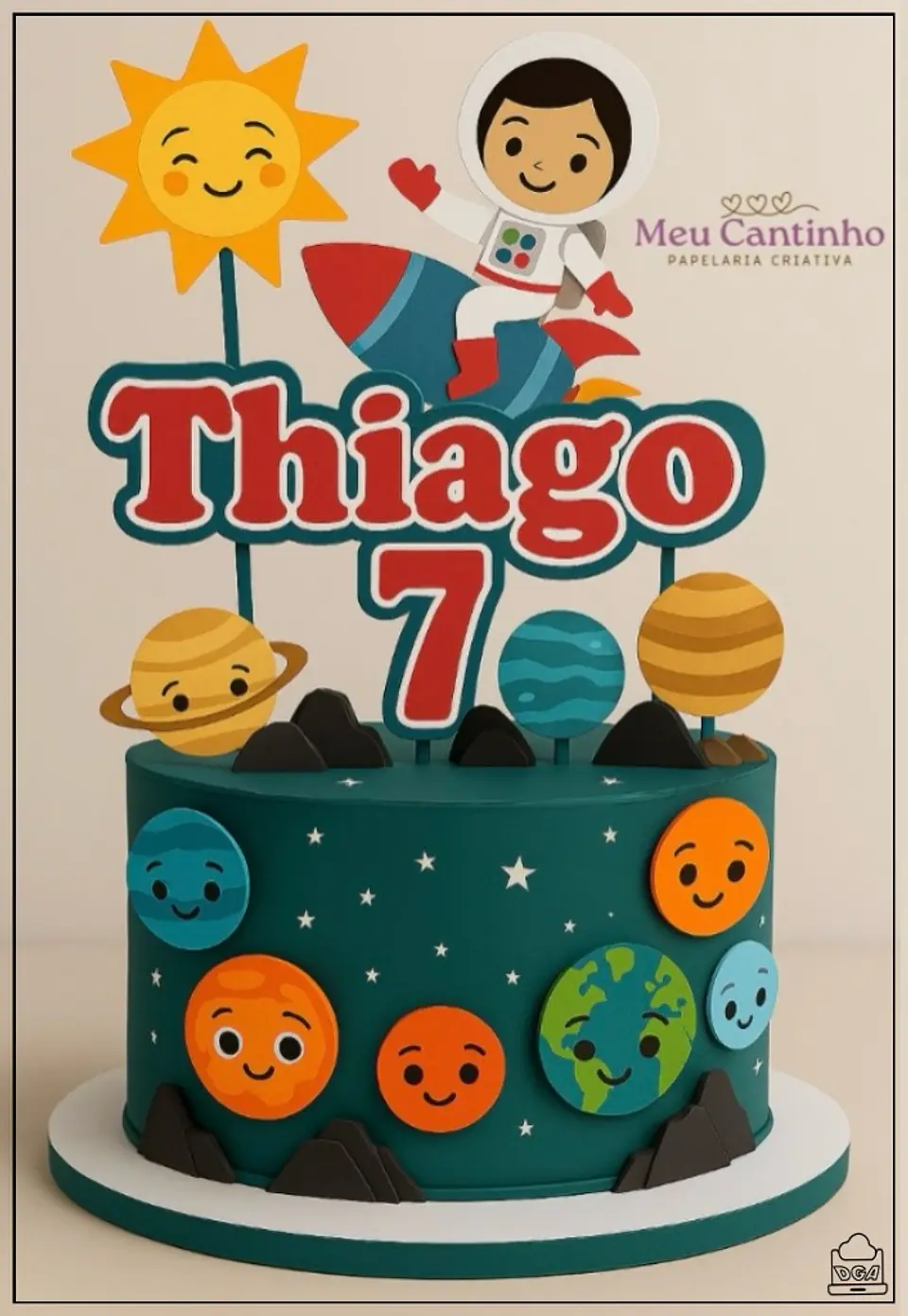 Arquivo de Corte Topo de Bolo Astronauta 34 1