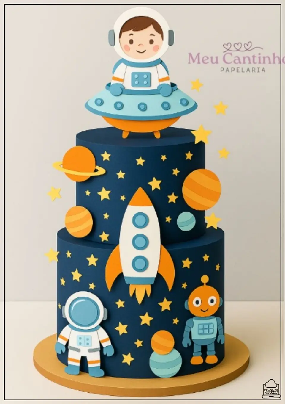Arquivo de Corte Topo de Bolo Astronauta 33 1