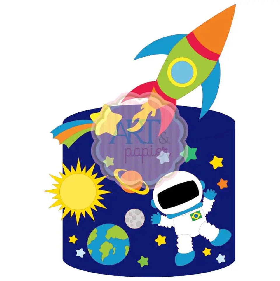 Arquivo de Corte Topo de Bolo Astronauta 8 1