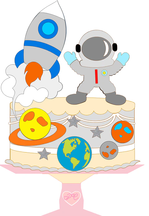 Arquivo de Corte Topo de Bolo Astronauta 7