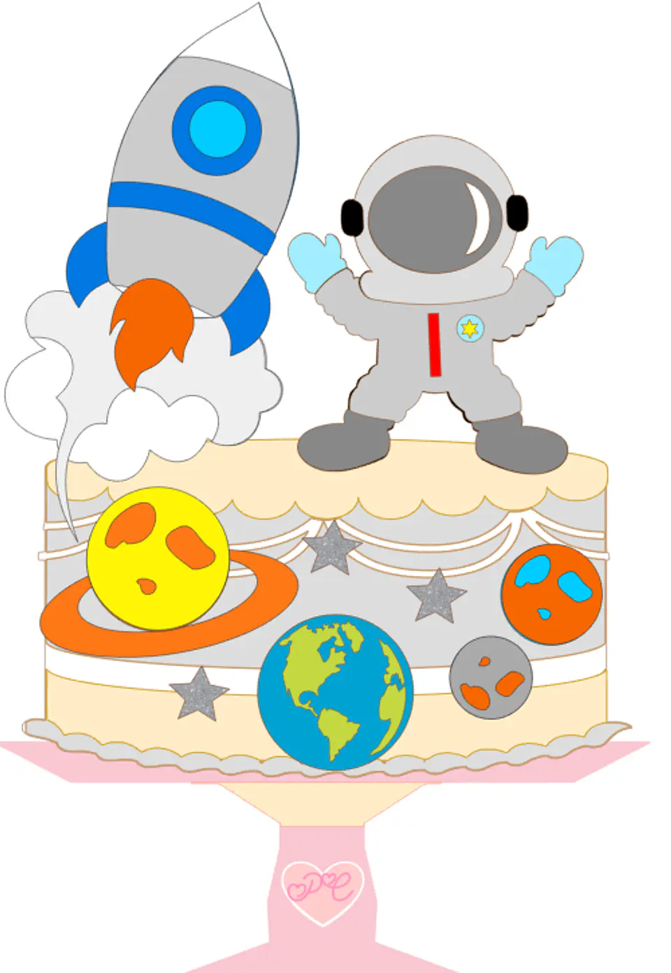 Arquivo de Corte Topo de Bolo Astronauta 7 1