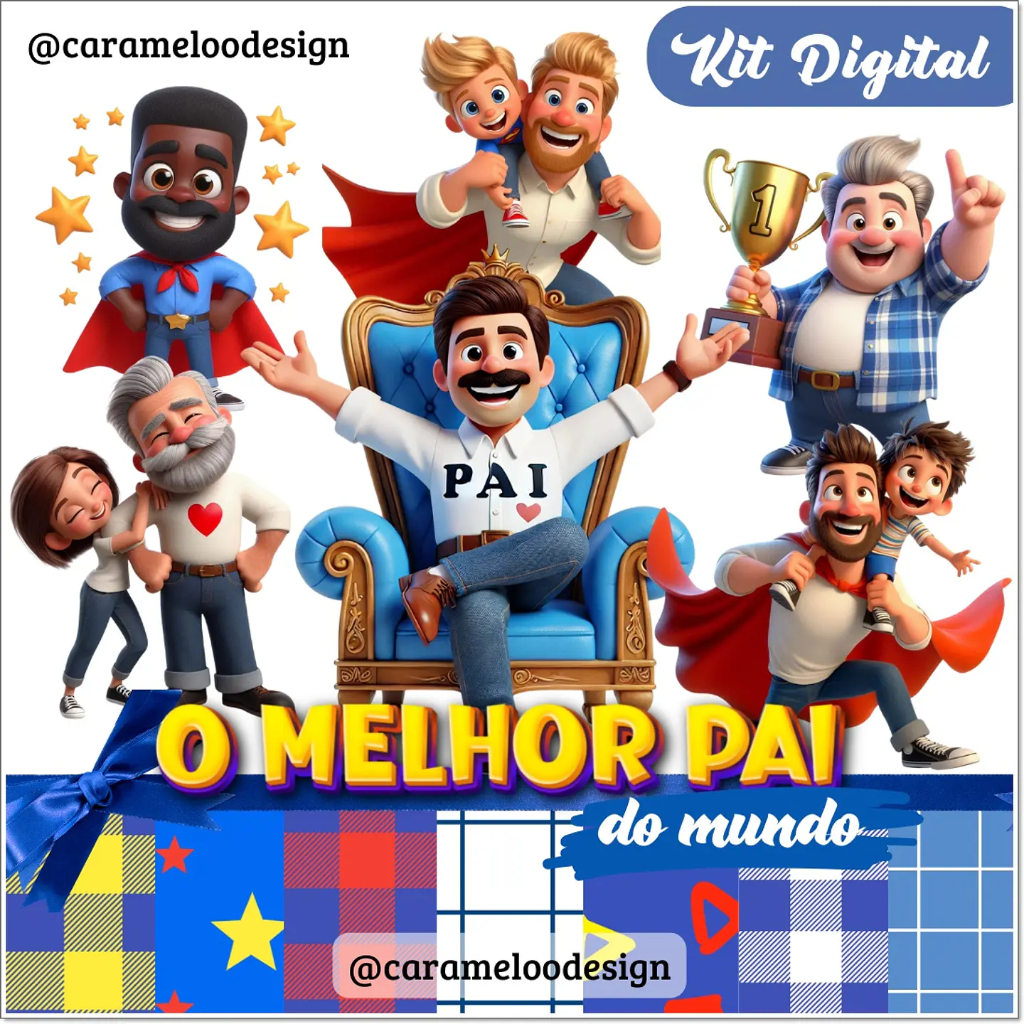 Kit Digital Melhor Pai do Mundo Dia dos Pais 2 1