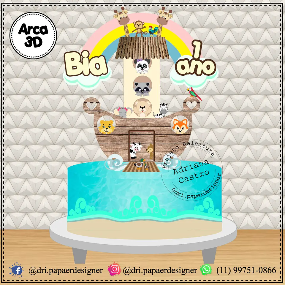 Arquivo de Corte Topo de Bolo Arca de Noé 15 1