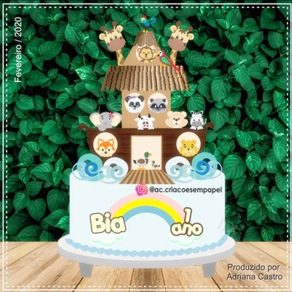 Arquivo de Corte Topo de Bolo Arca de Noé 13 1