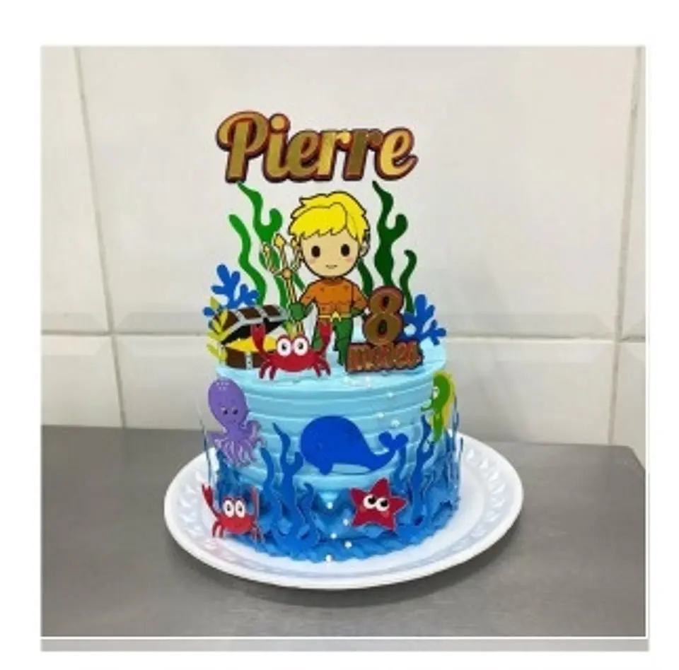 Arquivo de Corte Topo de Bolo Aquaman 2 1