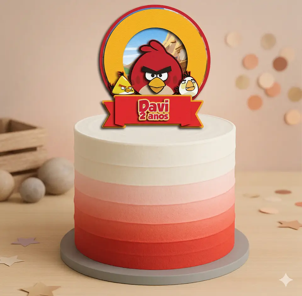Arquivo de Corte Topo de Bolo Angry Birds 3 1