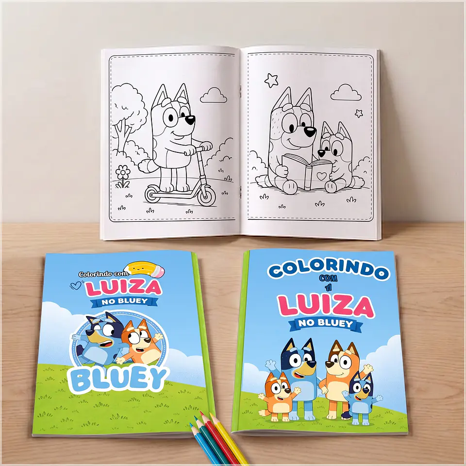 Arquivo de Corte - Revista de Colorir Bluey 1
