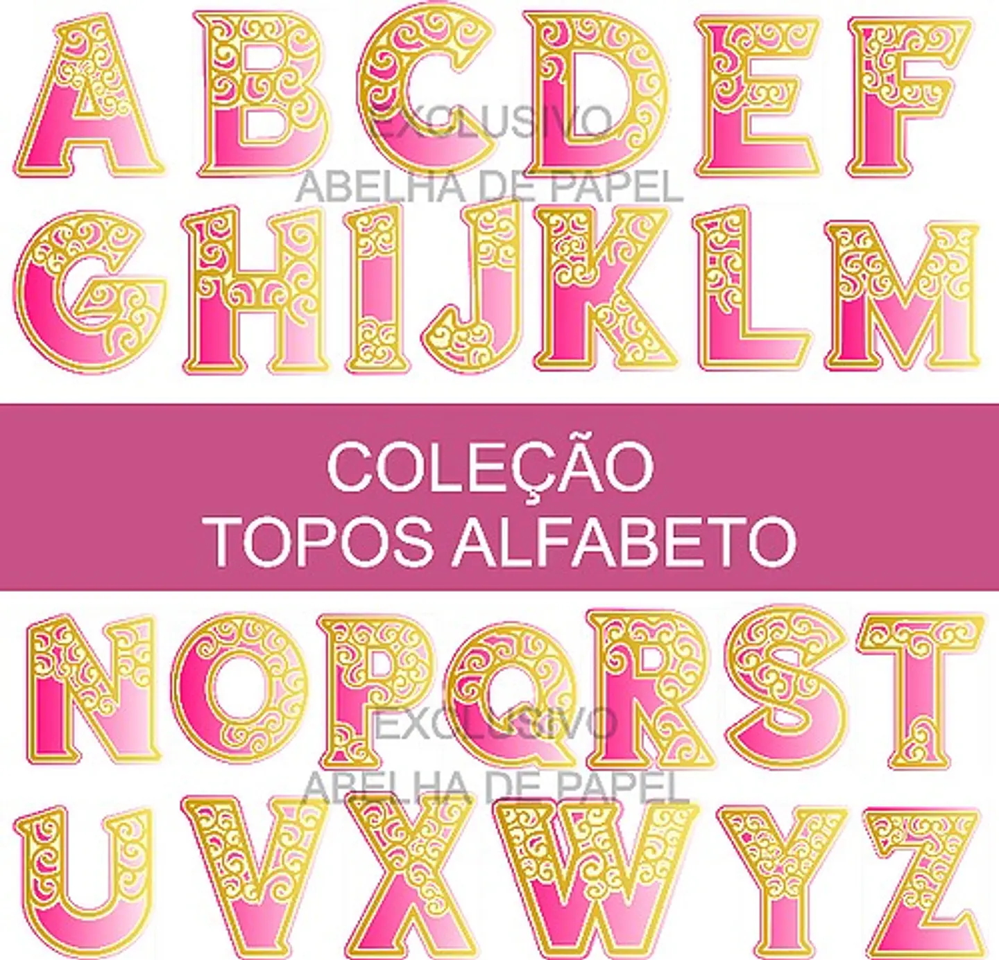 Arquivo de Corte Topo de Bolo Alfabeto 18 1