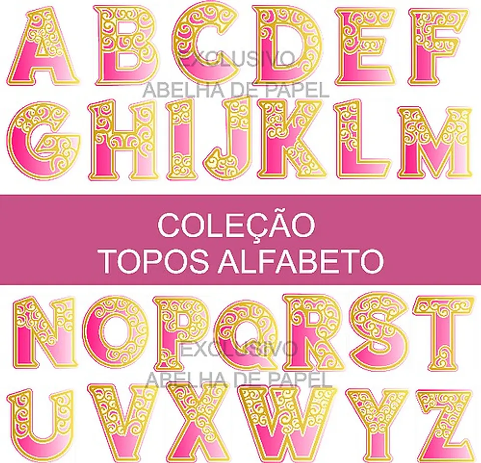 Arquivo de Corte Topo de Bolo Alfabeto 18 1