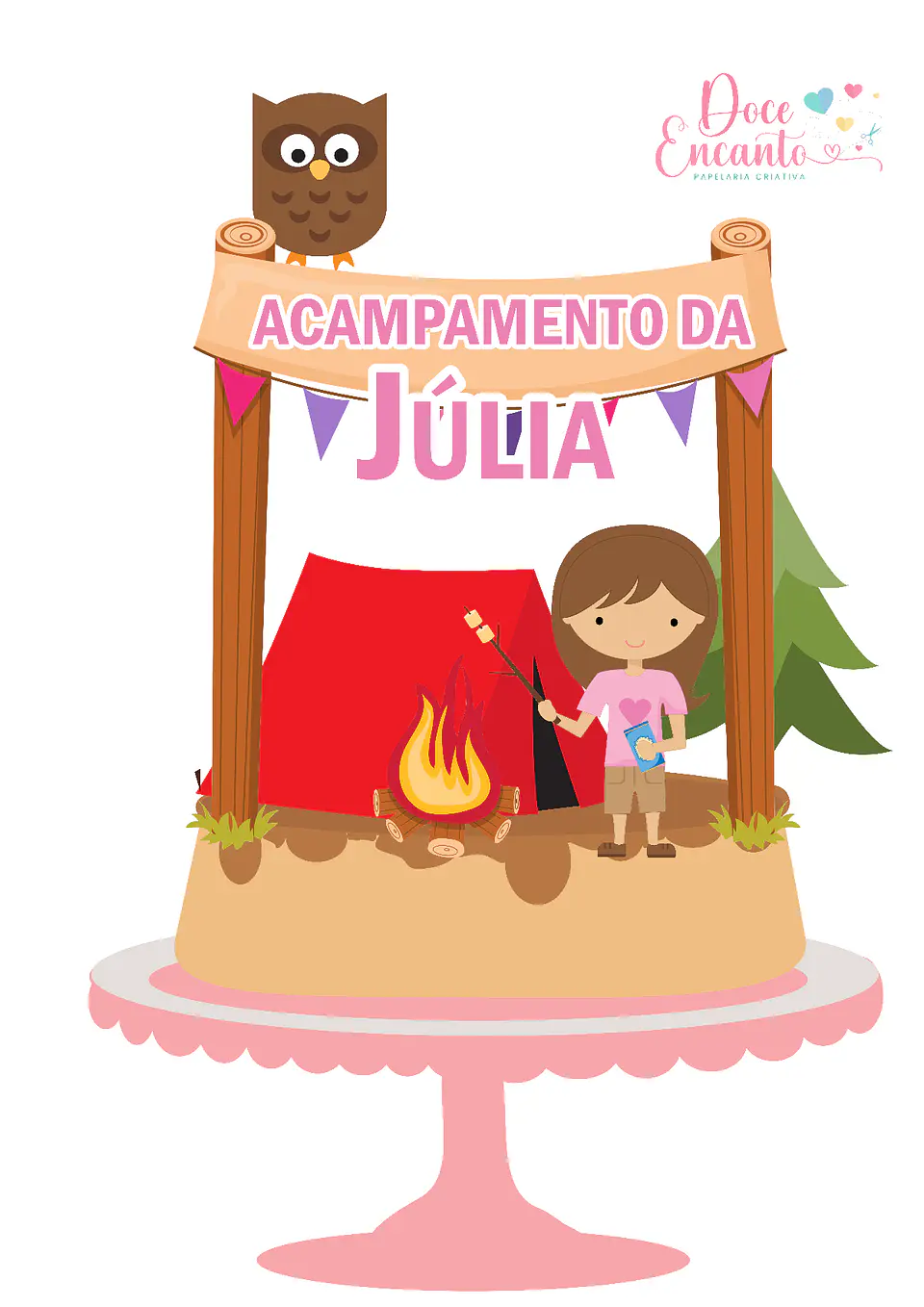 Arquivo de Corte Topo de Bolo Acampamento 4 1