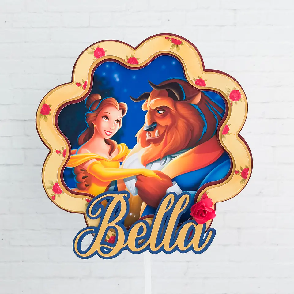 Arquivo de Corte Topo de Bolo A Bela e A Fera 5 1