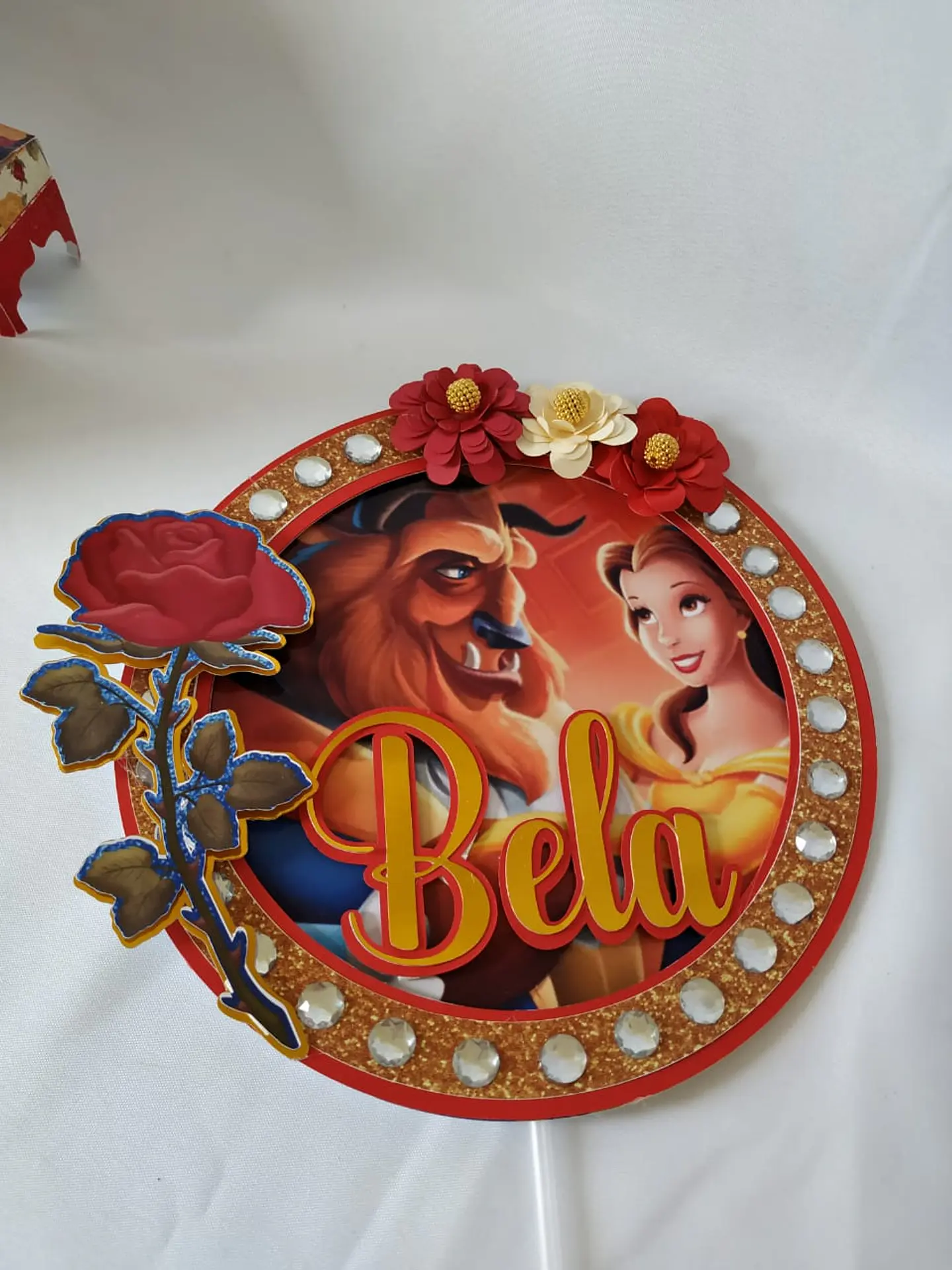 Arquivo de Corte Topo de Bolo A Bela e A Fera 3 1