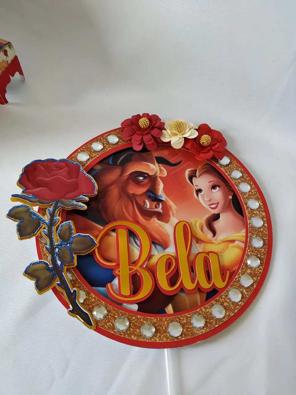 Arquivo de Corte Topo de Bolo A Bela e A Fera 3 1