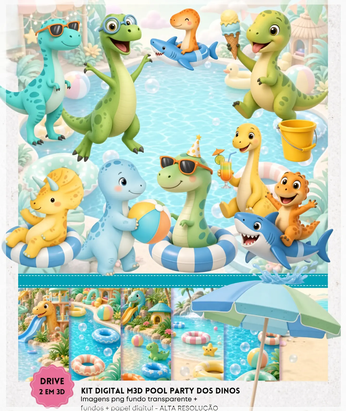 Kits Digitais - Pool Party dos Dinos 354 1
