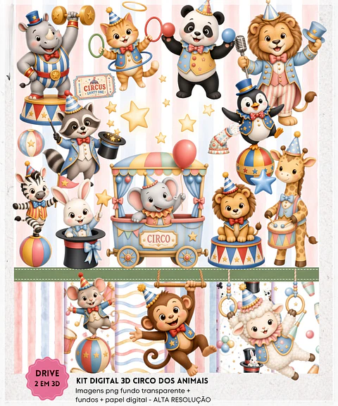 Kits Digitais - Circo dos Animais 3D 353