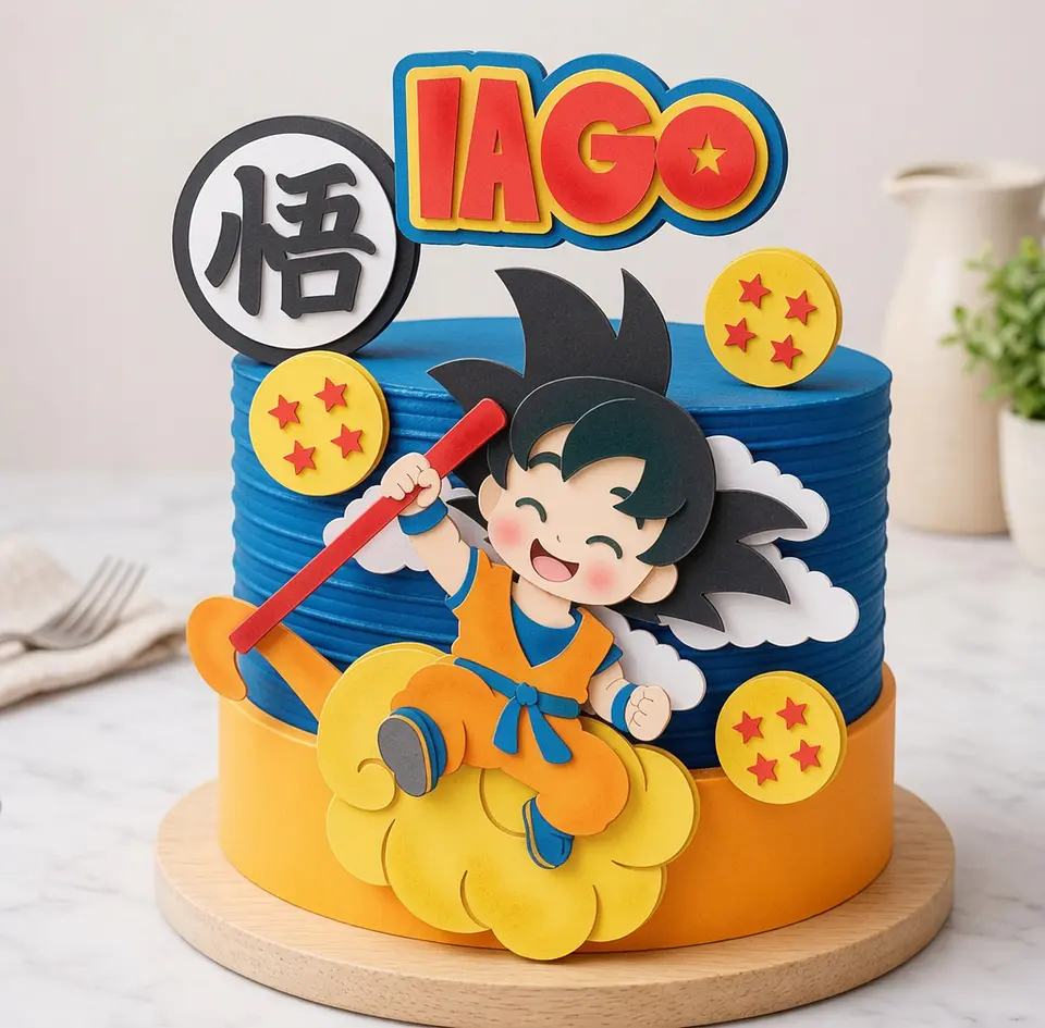 Arquivo de Corte Topo de Bolo Dragon Ball Goku 10 1