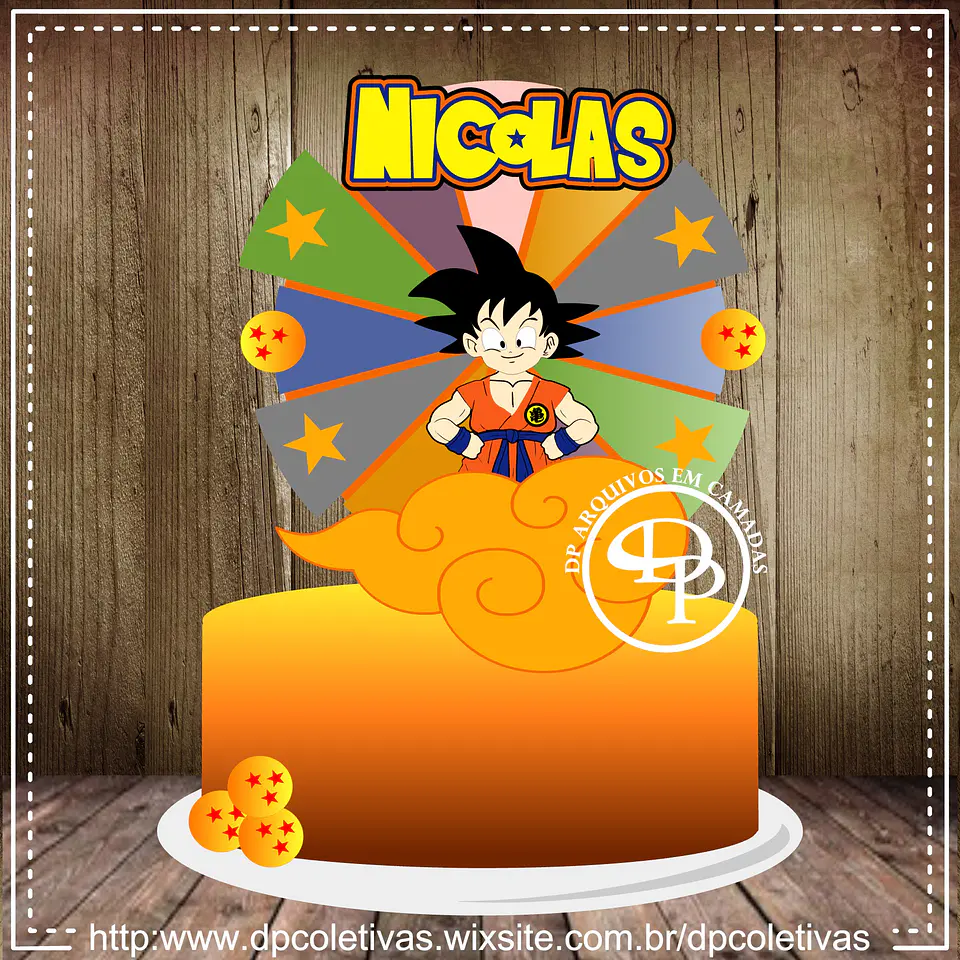 Arquivo de Corte Topo de Bolo Dragon Ball Goku 1 1