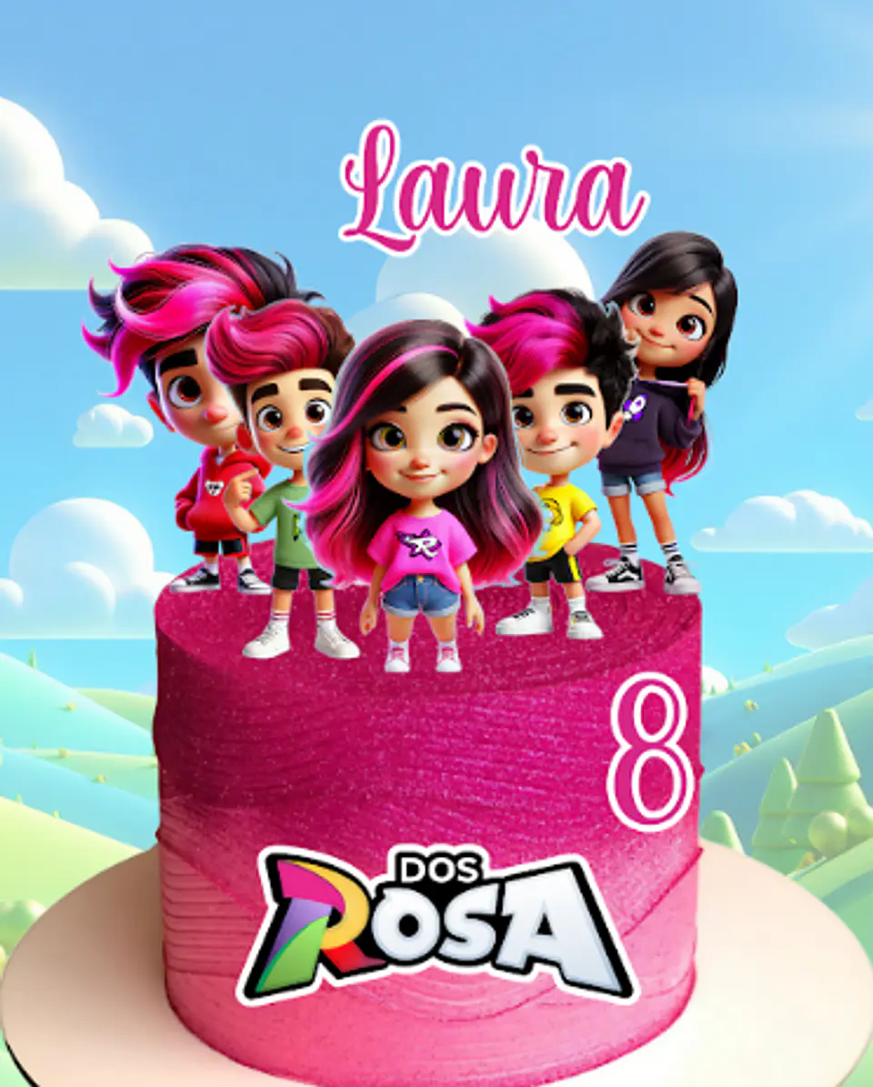 Arquivo de Corte Topo de Bolo Dos Rosa 4 1