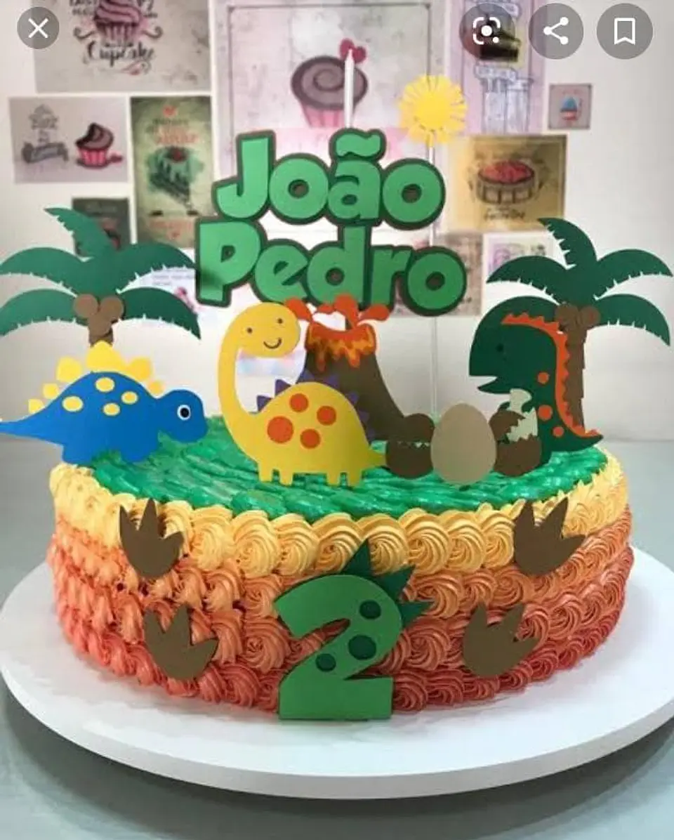 Arquivo de Corte Topo de Bolo Dino Dinossauro 112 1