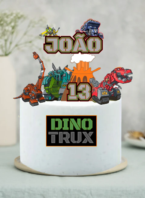 Arquivo de Corte Topo de Bolo Dino Dinossauro 85