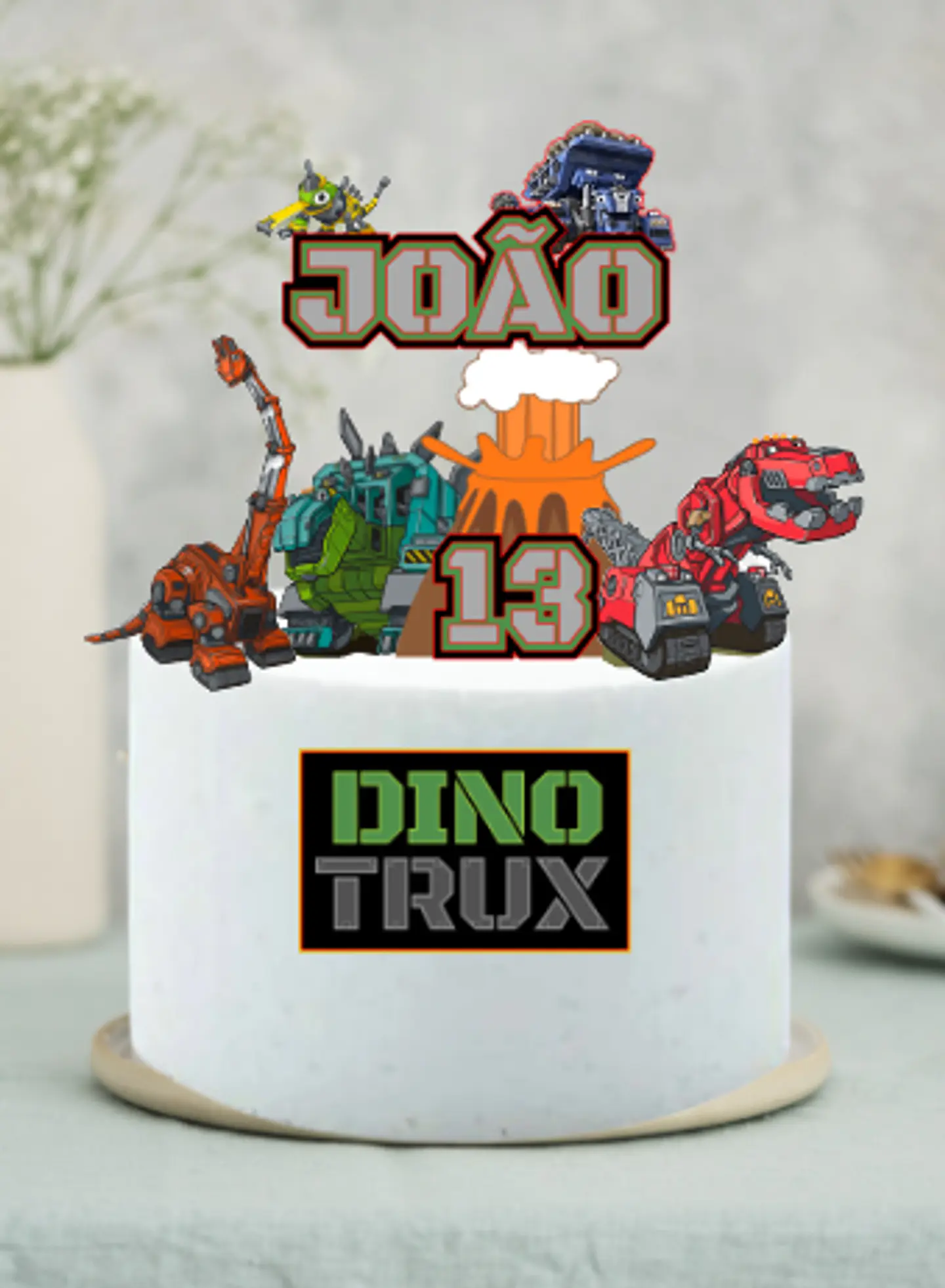 Arquivo de Corte Topo de Bolo Dino Dinossauro 85 1