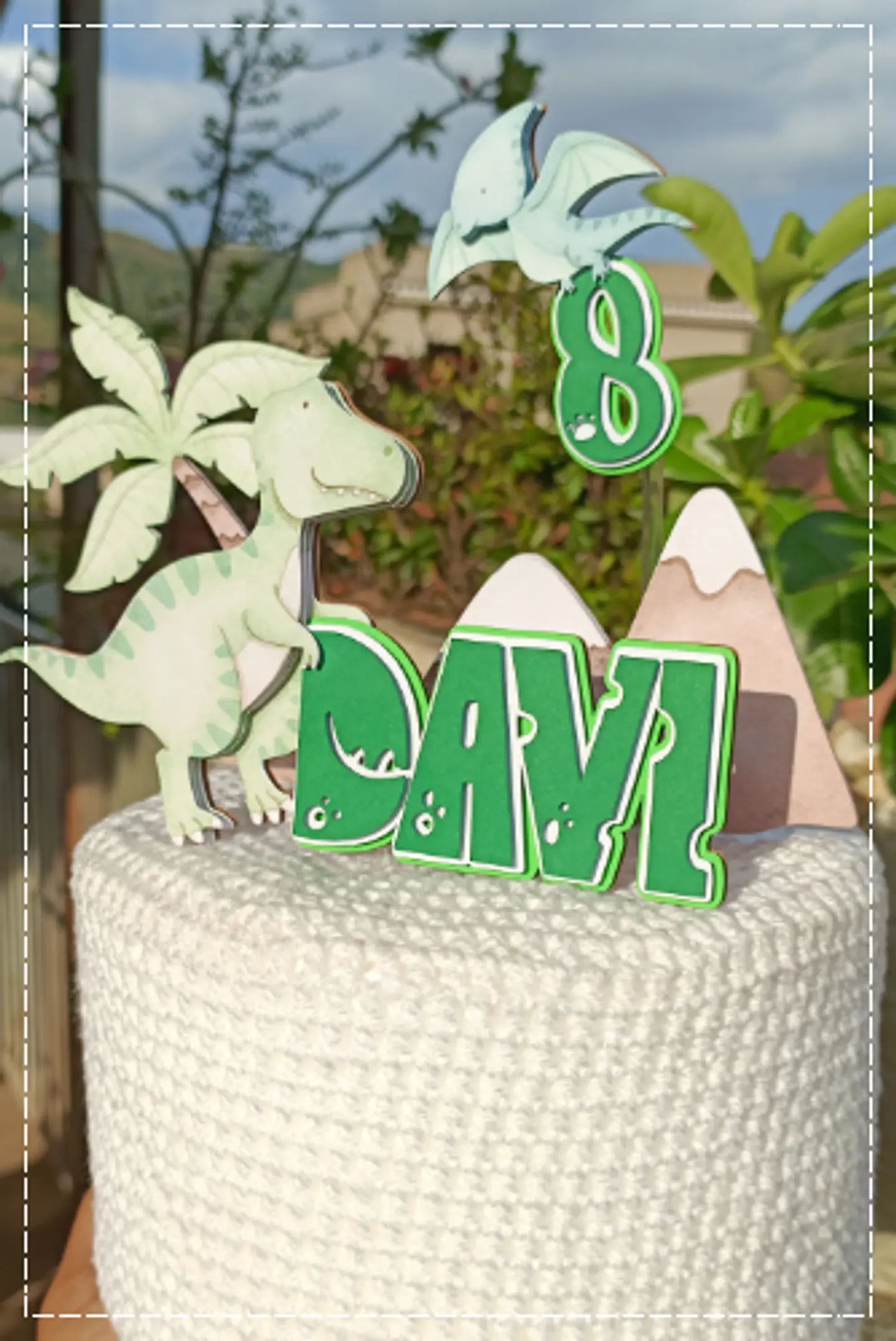 Arquivo de Corte Topo de Bolo Dino Dinossauro 84 1