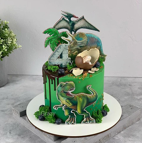 Arquivo de Corte Topo de Bolo Dino Dinossauro 79
