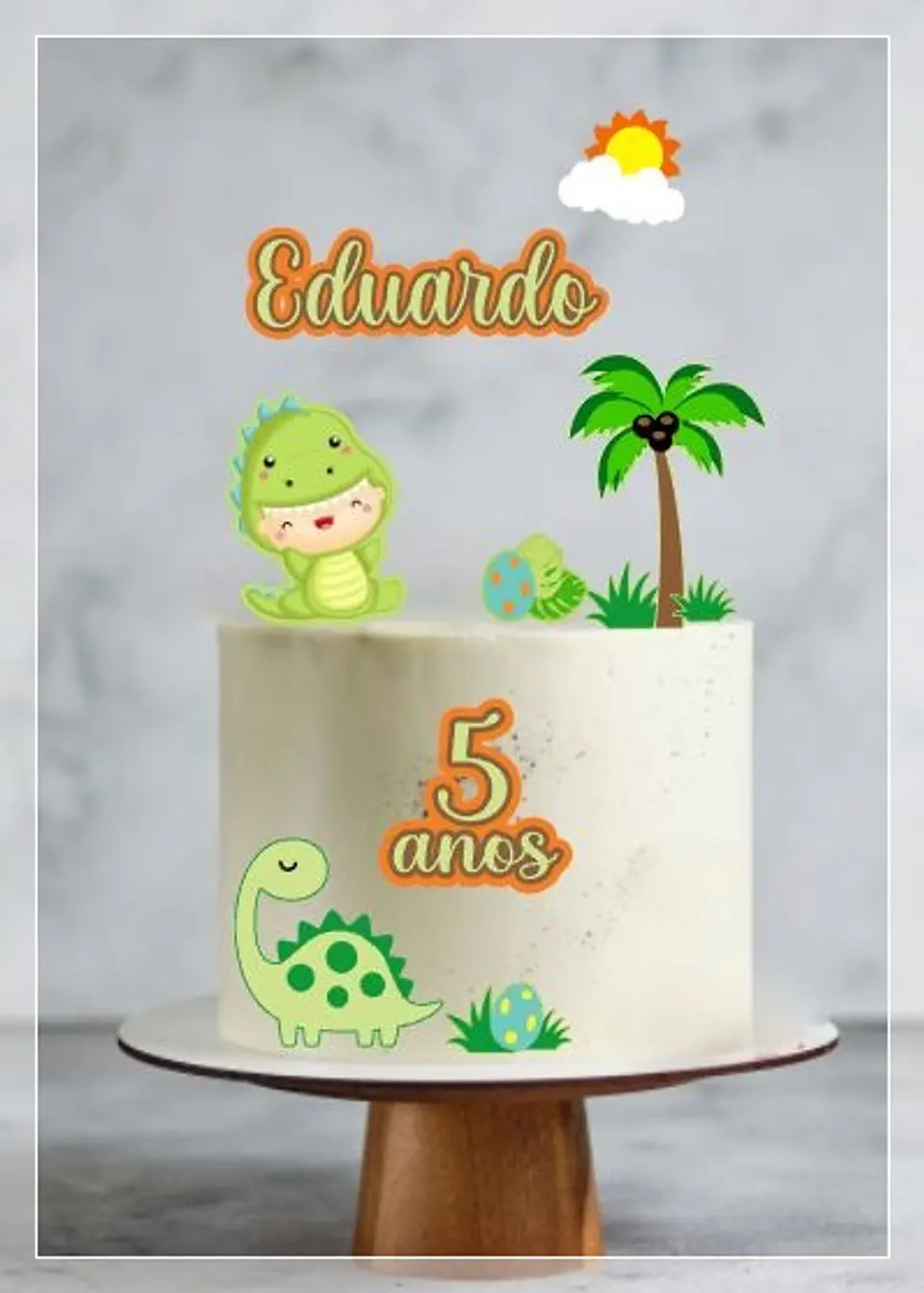Arquivo de Corte Topo de Bolo Dino Dinossauro 74 1