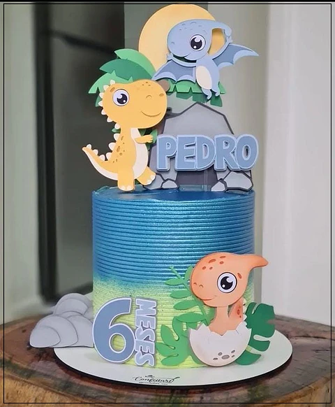Arquivo de Corte Topo de Bolo Dino Dinossauro 63