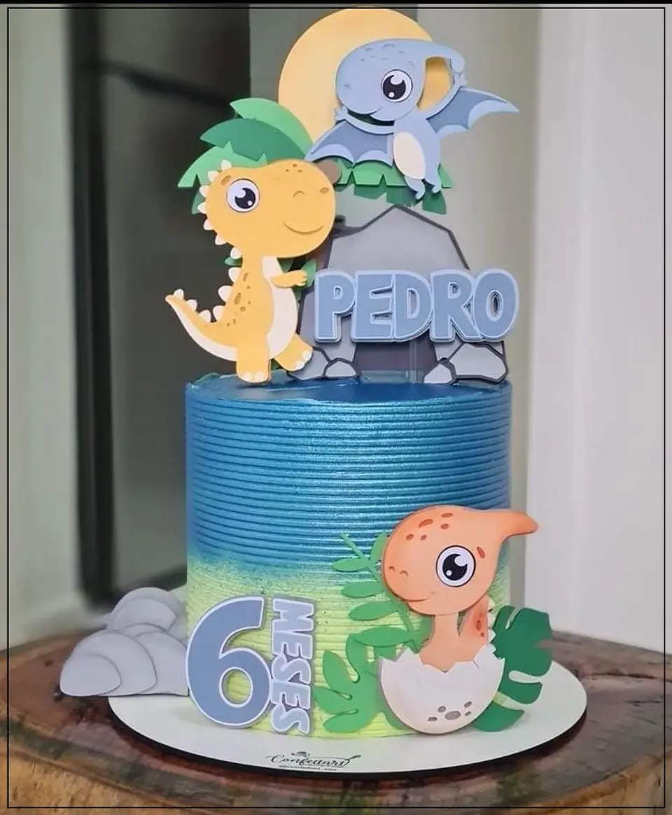 Arquivo de Corte Topo de Bolo Dino Dinossauro 63 1