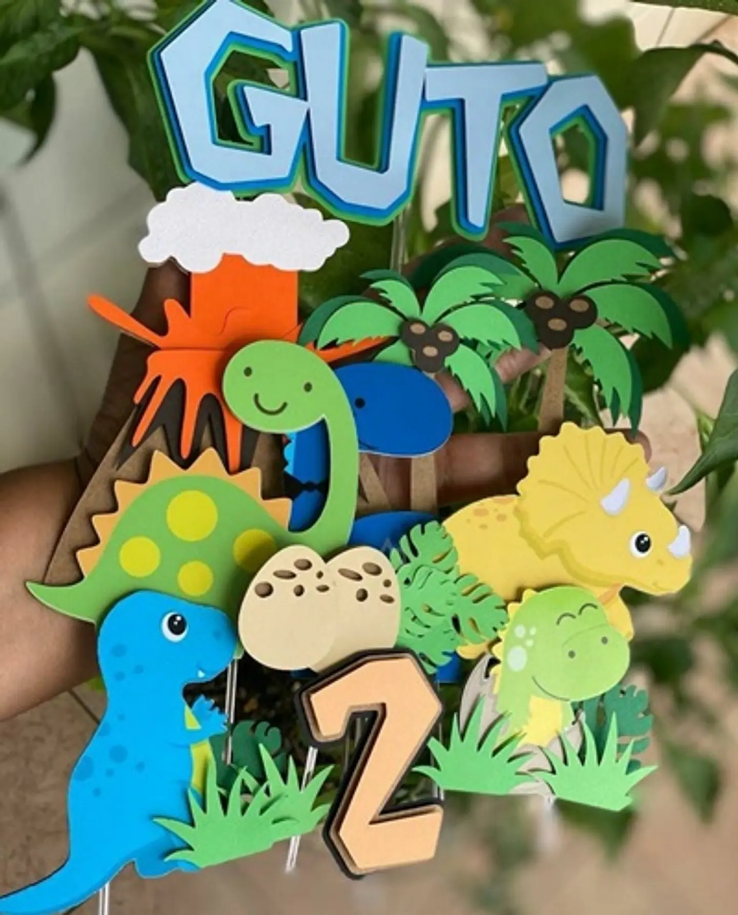 Arquivo de Corte Topo de Bolo Dino Dinossauro 56 1