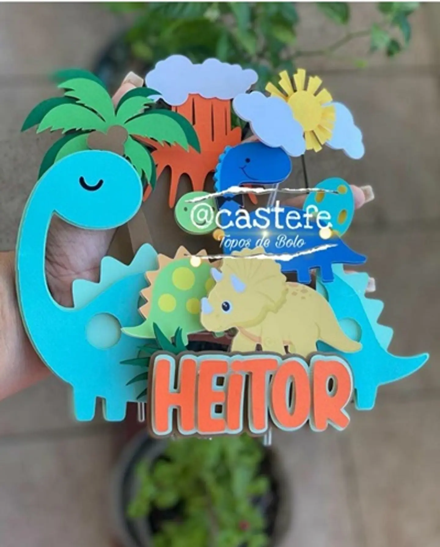 Arquivo de Corte Topo de Bolo Dino Dinossauro 55 1