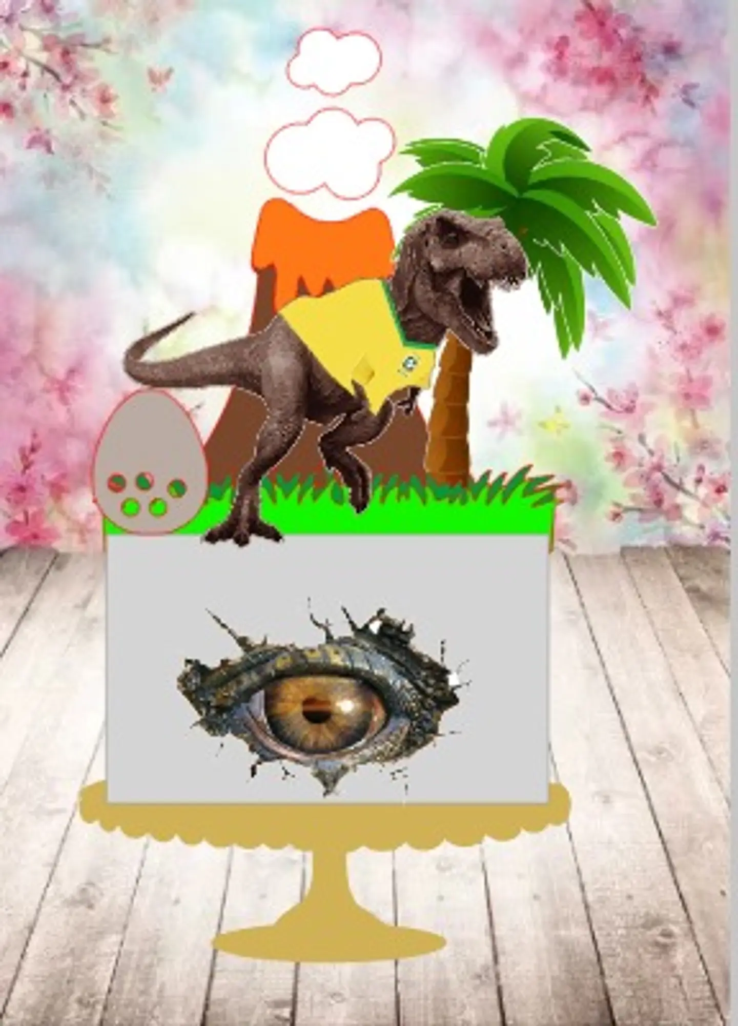 Arquivo de Corte Topo de Bolo Dino Dinossauro 47 1