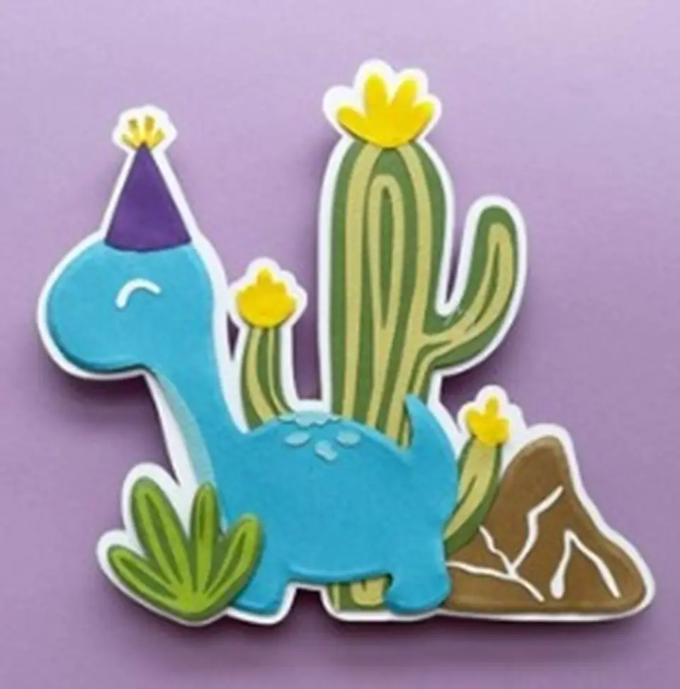 Arquivo de Corte Topo de Bolo Dino Dinossauro 45 1