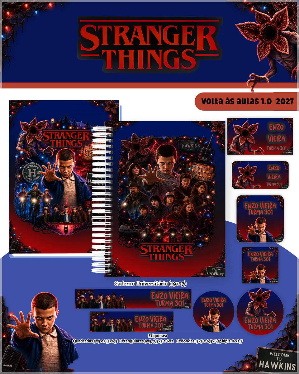 Encadernação - Coleção Escolar 1.0 Stranger Things 1