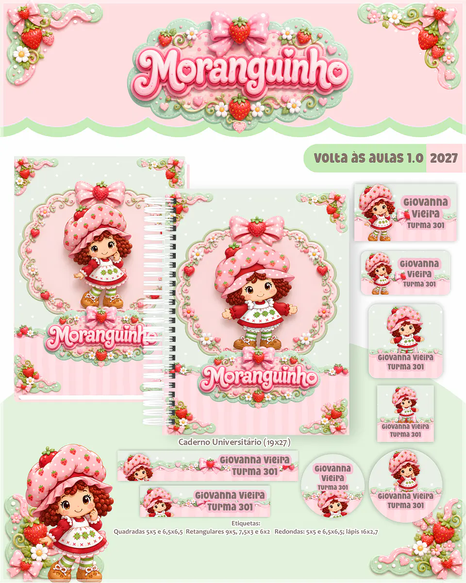 Encadernação - Coleção Escolar 1.0 Moranguinho 1