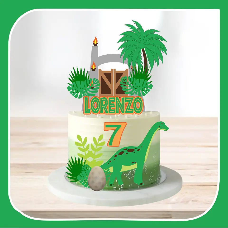 Arquivo de Corte Topo de Bolo Dino Dinossauro 28 1